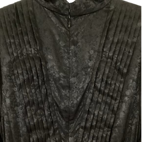 Hunter Bell Ariana Ruched Dress In Onyx Black Jacquard Size 12 - Picture 14 of 16